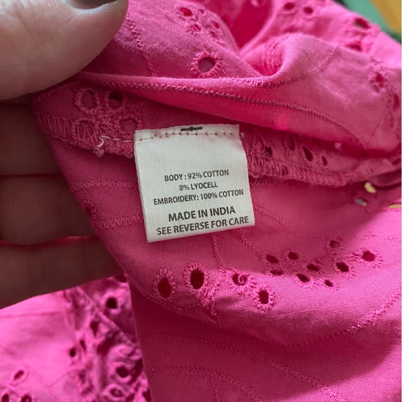 Tuckernuck Pink Floral Eyelet Caftan Midi Dress Swim Coverup - Picture 14 of 15